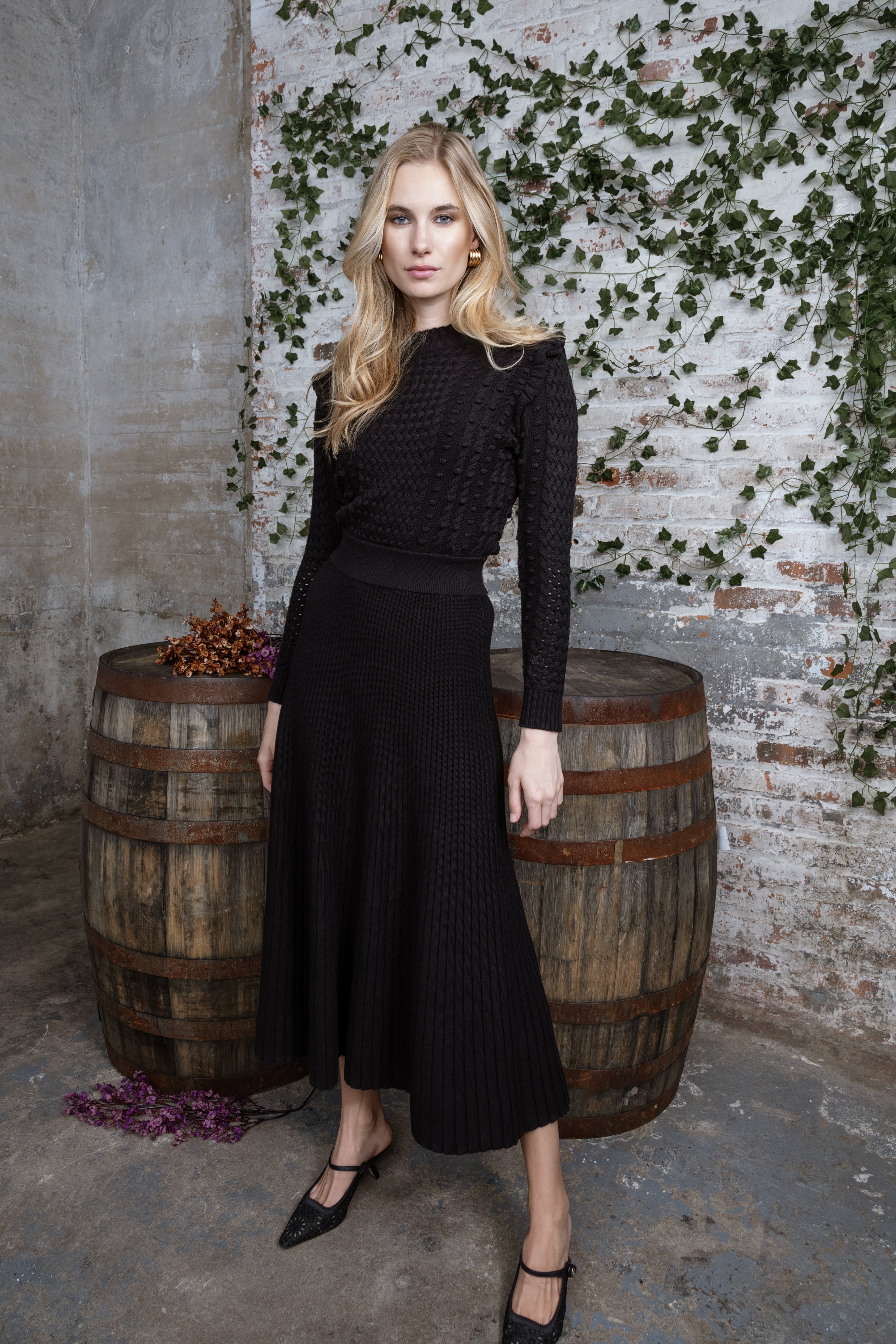 BLACK CABLEZZA DRESS