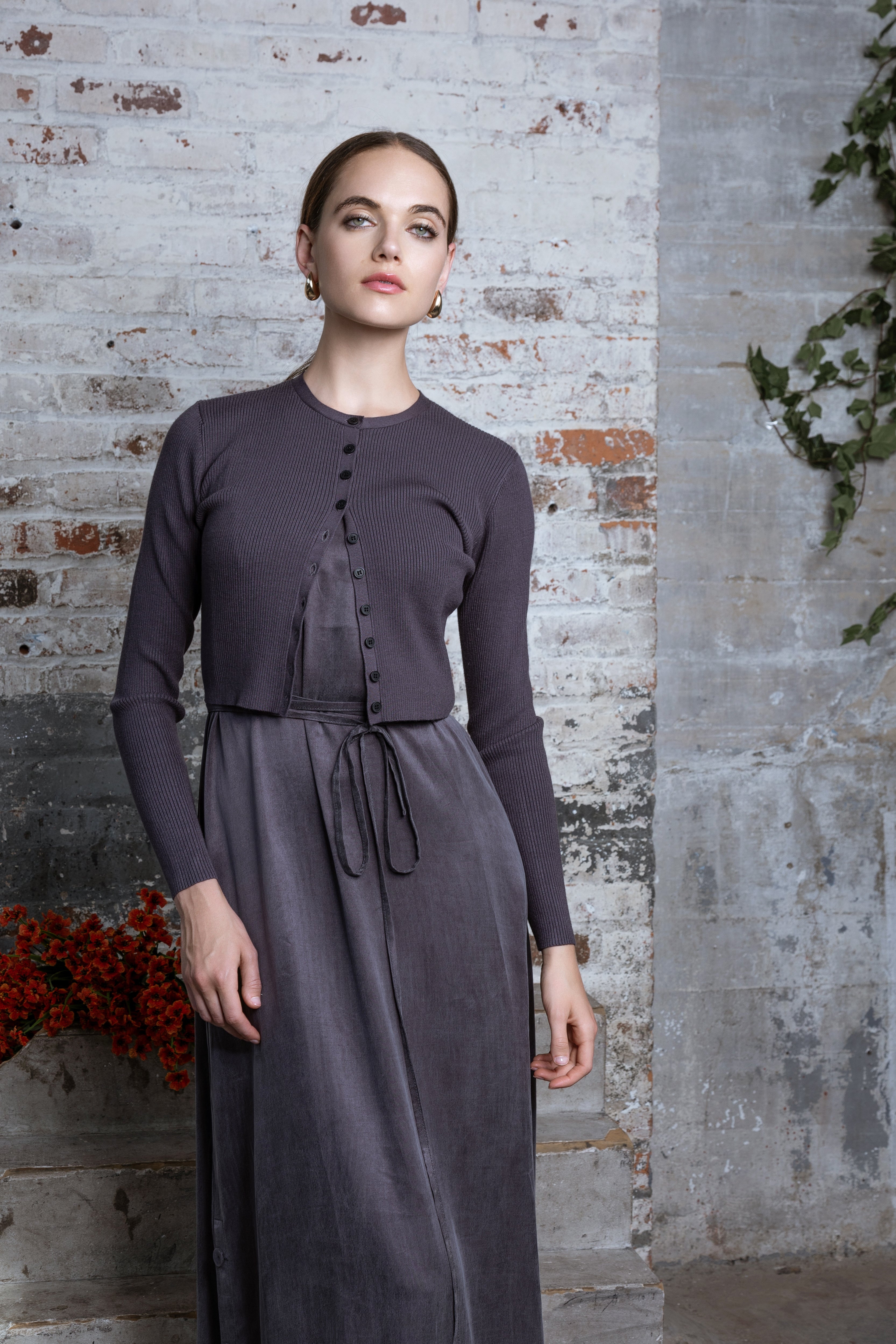 CHARCOAL CUPRO JUMPER