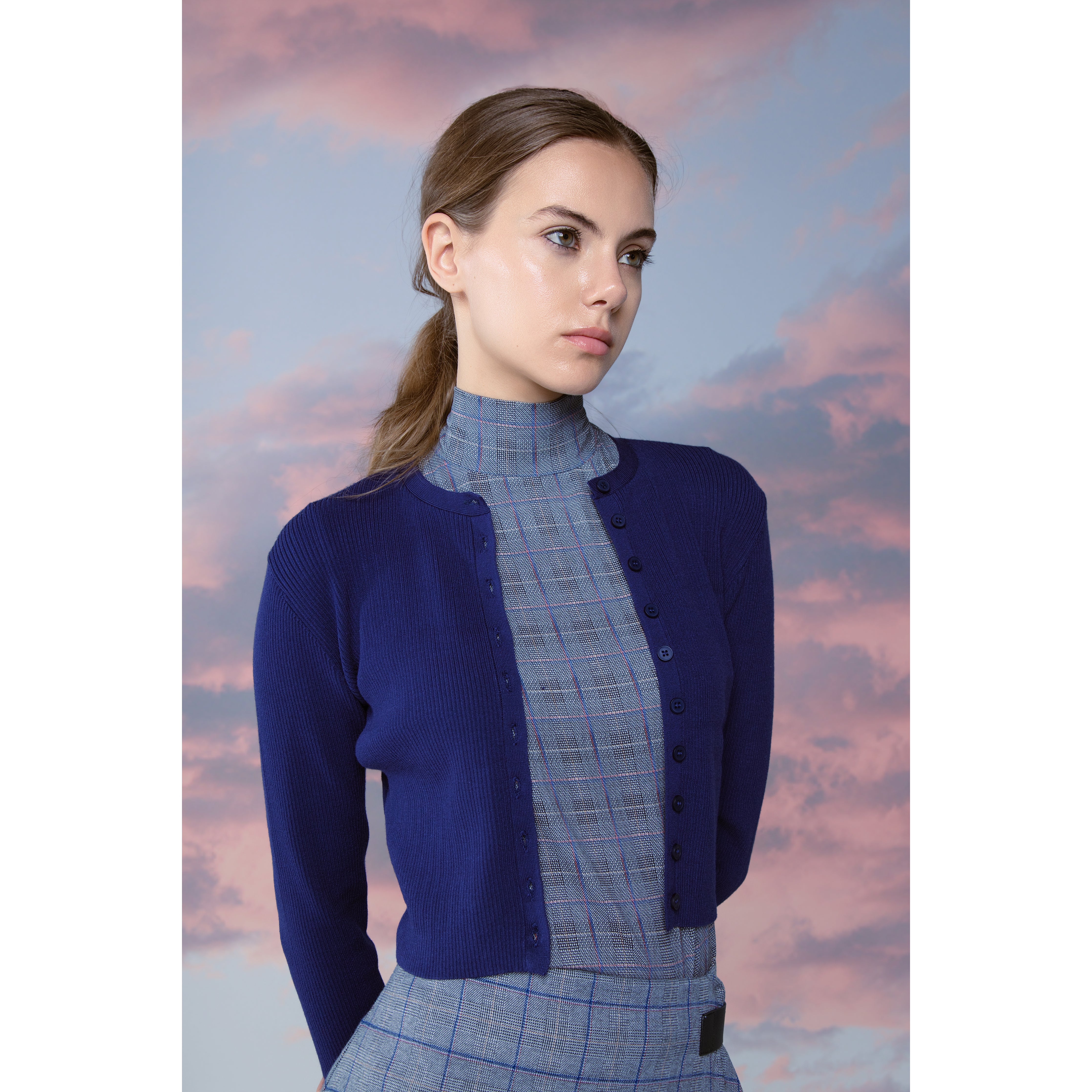 ROYAL BASIC RIB CARDIGAN