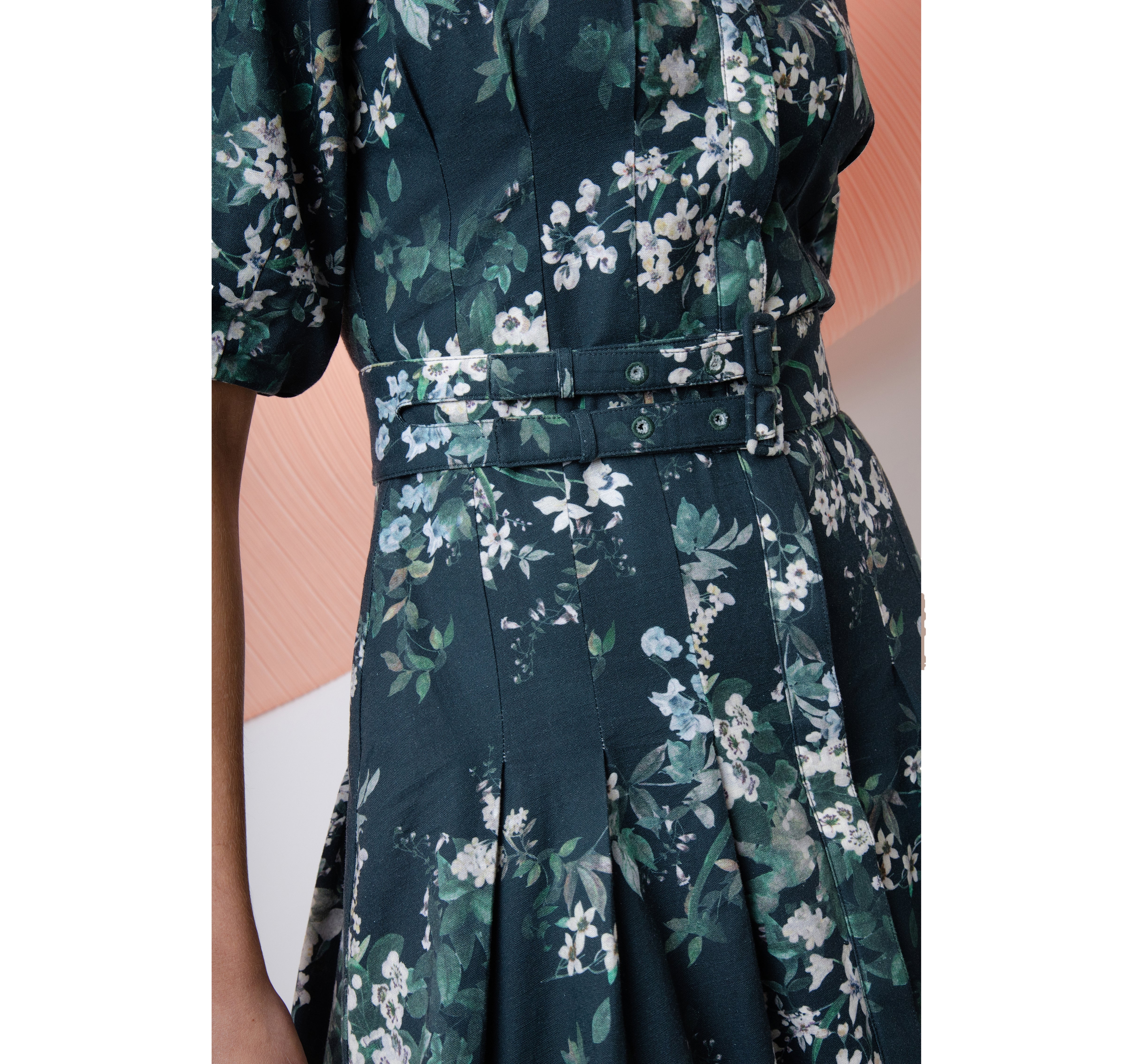 BLUE FLORAL CARMEM DRESS