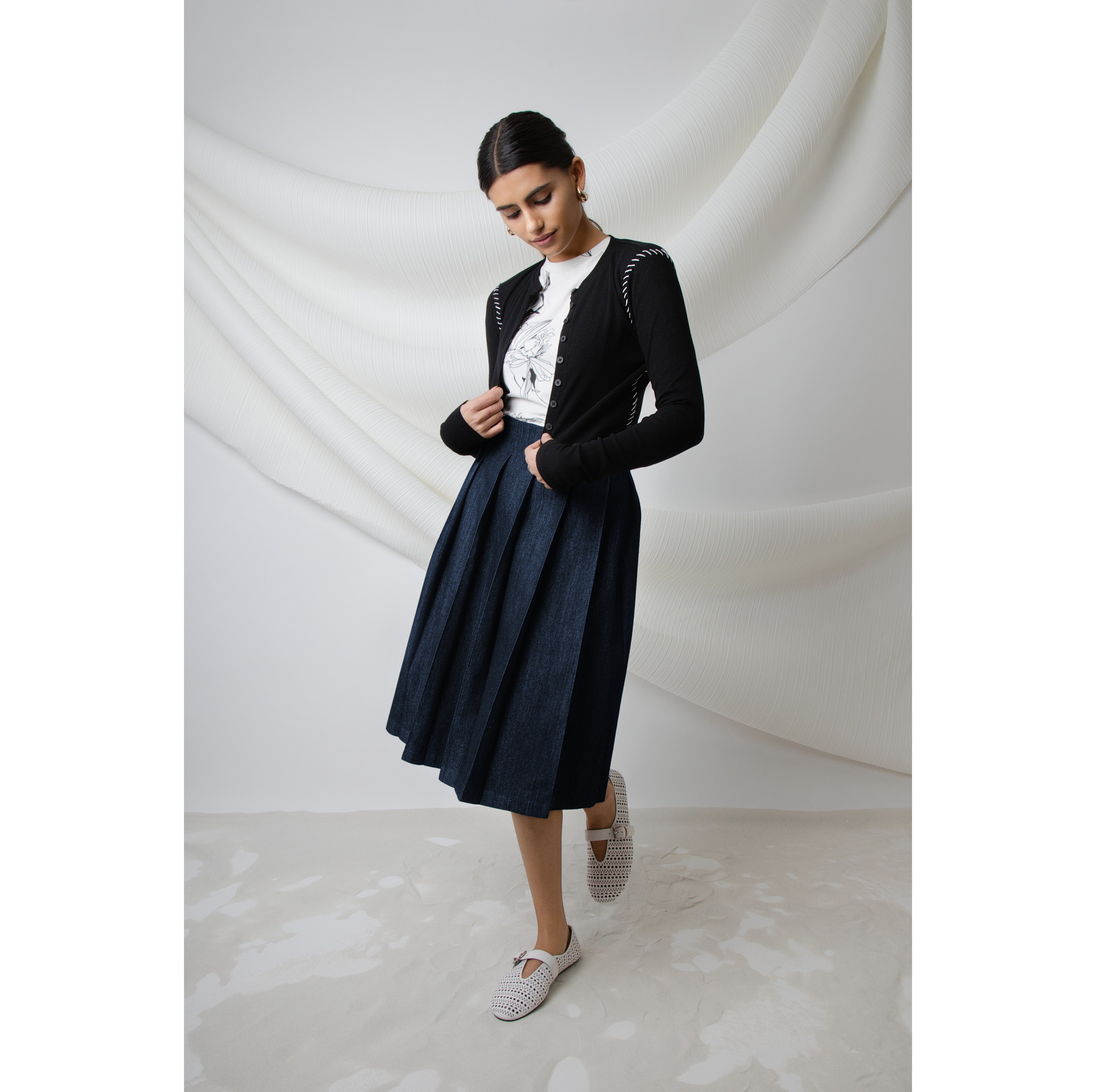 DENIM POLARIS SKIRT - 26"