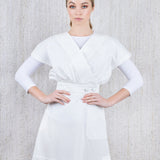 WHITE BLOUSON CROP TOP