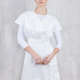WHITE BLOUSON CROP TOP