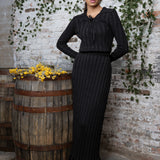 BLACK MARLED AURIELLA DRESS