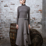 RUST PLAID AURA SKIRT