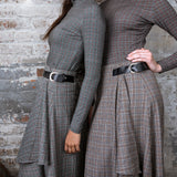 RUST PLAID AURA SKIRT