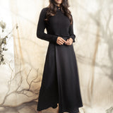 OLIVE SILK WRAP SKIRT
