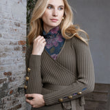 OLIVE EMBER WRAP SWEATER