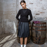 BLACK EMBER WRAP SWEATER