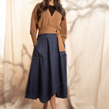 DARK DENIM WRAP SKIRT