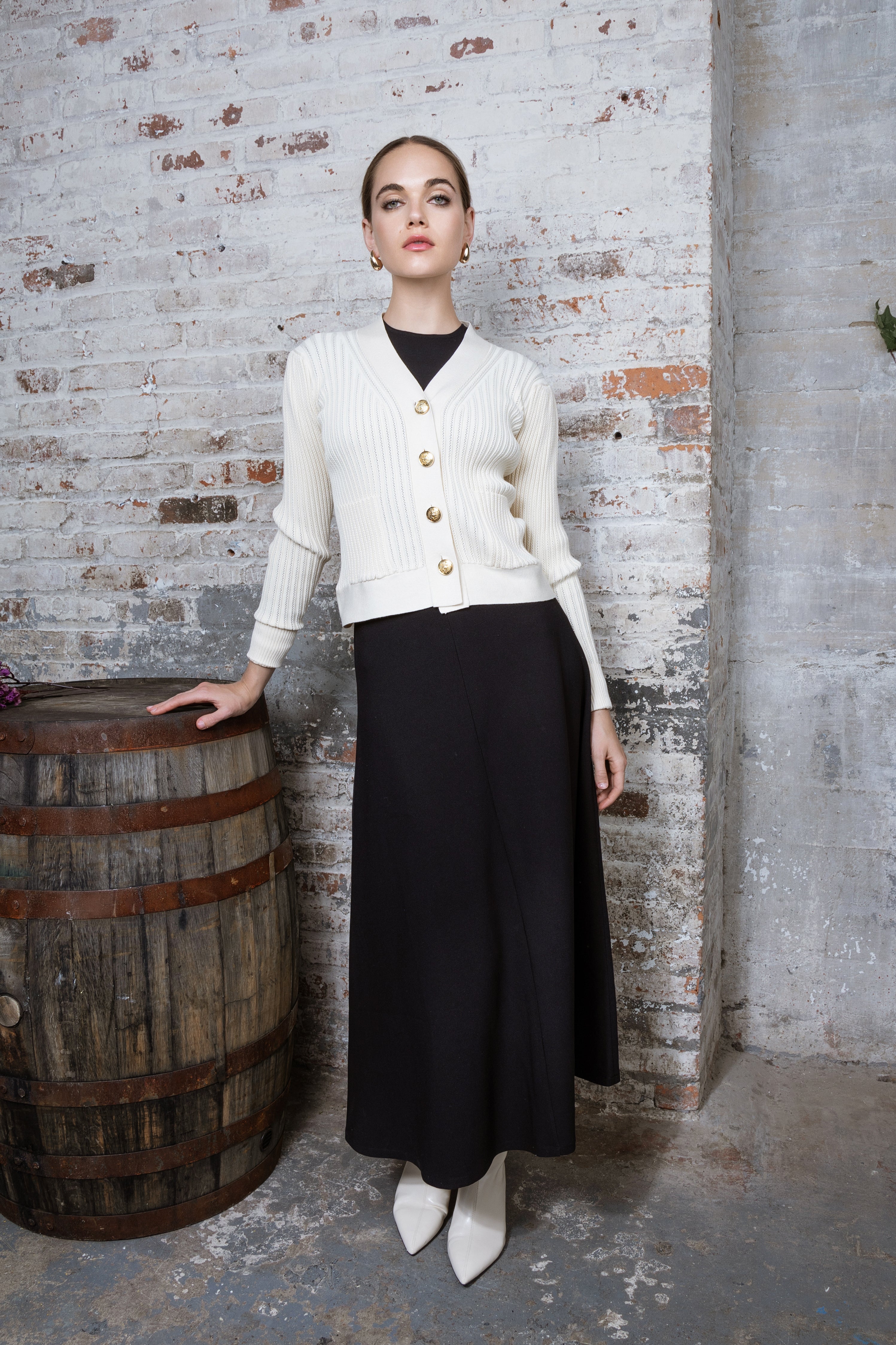 CREAM FLORELLA CARDIGAN