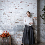 BLACK LUNA MIDI SKIRT