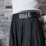 BLACK LUNA MIDI SKIRT