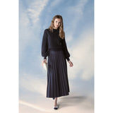 BLACK ACCORDE SKIRT