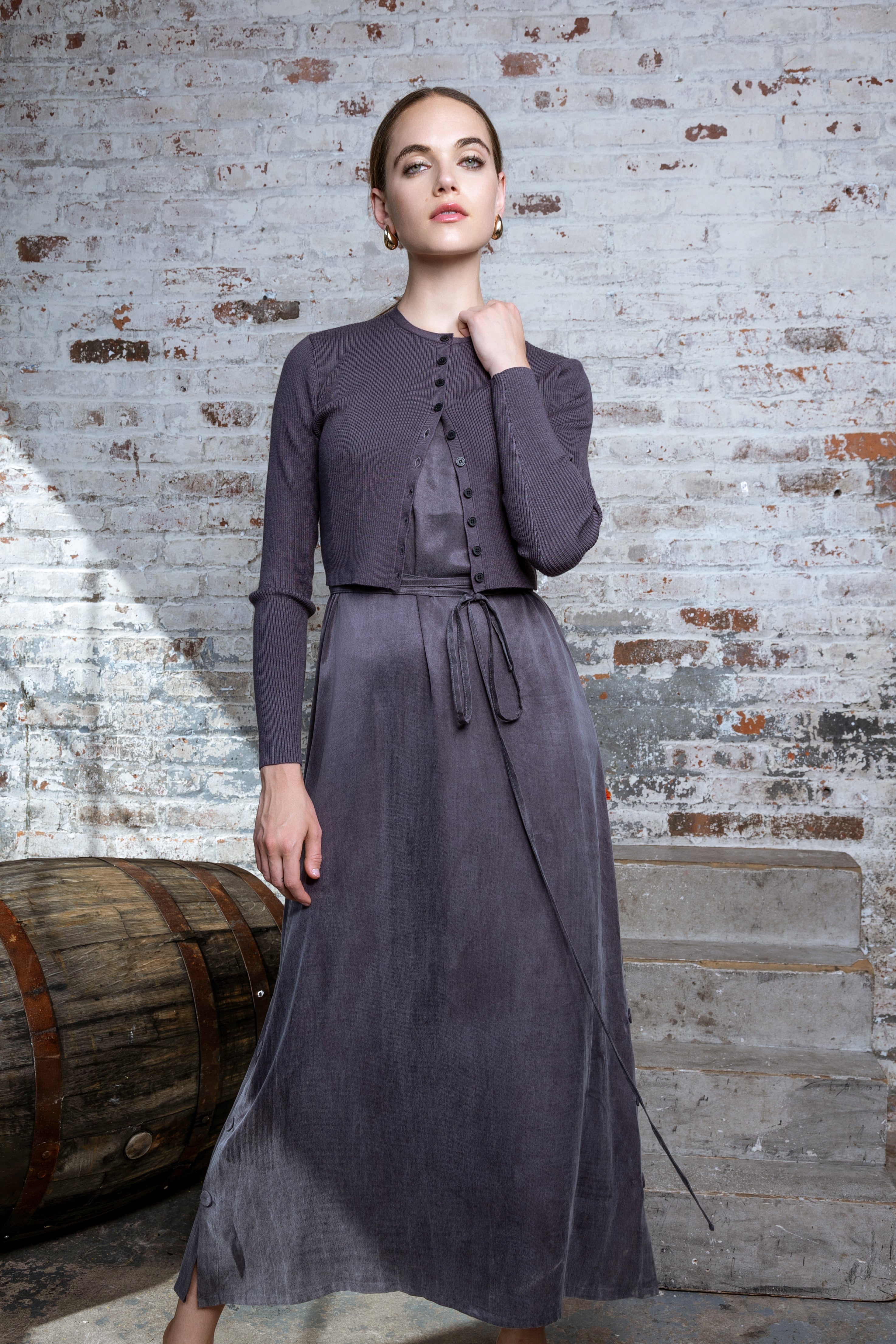 CHARCOAL CUPRO JUMPER