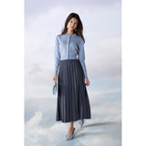 NAVY ACCORDE SKIRT