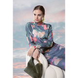 GRAY FLORAL LUNA SWEATER