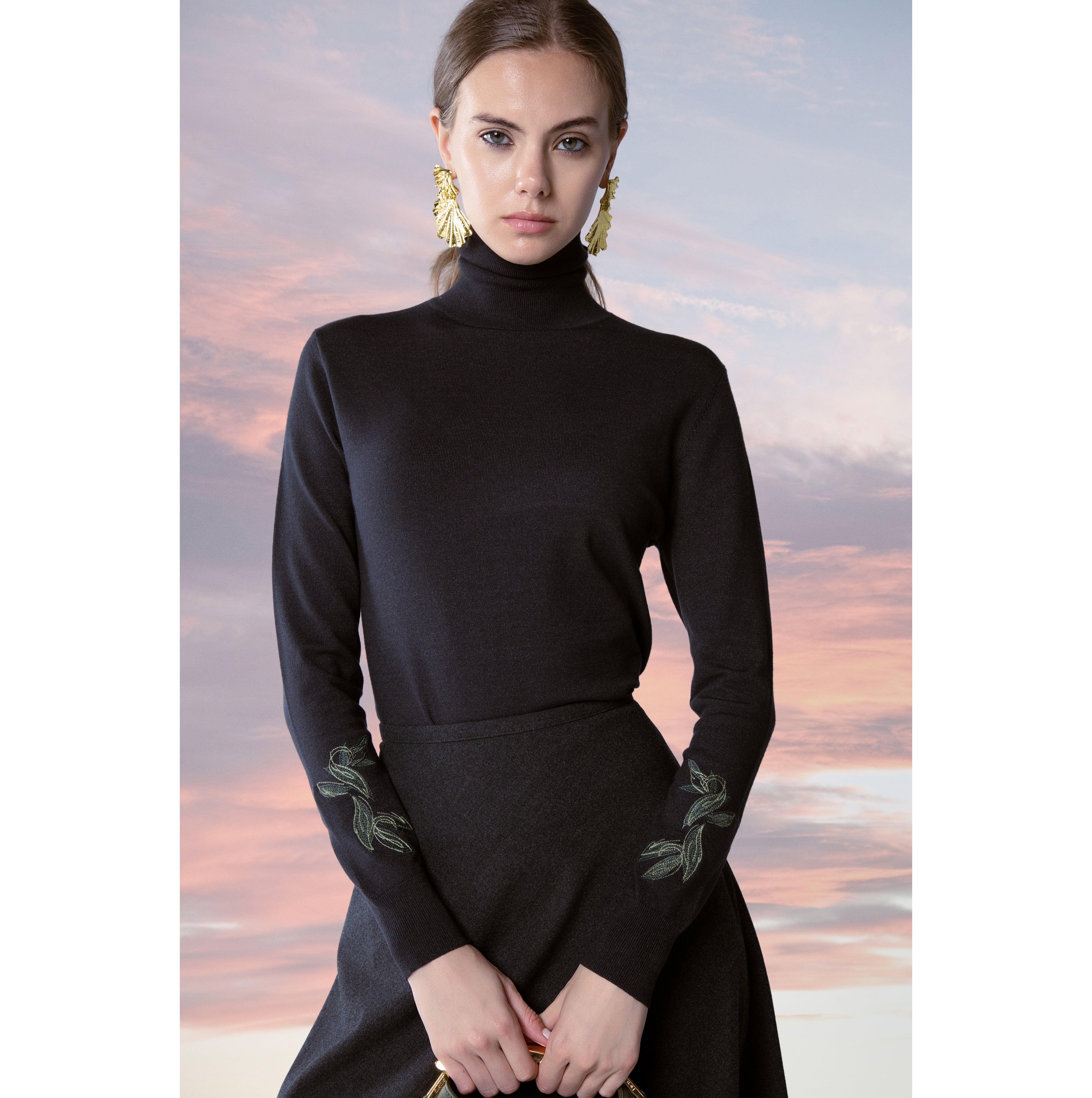 CHARCOAL FLORIE SKIRT