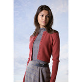 RUST BASIC RIB CARDIGAN