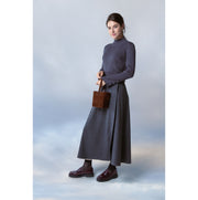 GRAY PLAID WRAP SKIRT