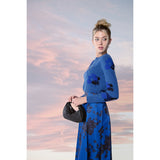 BLUE FLORAL ELIAN SWEATER