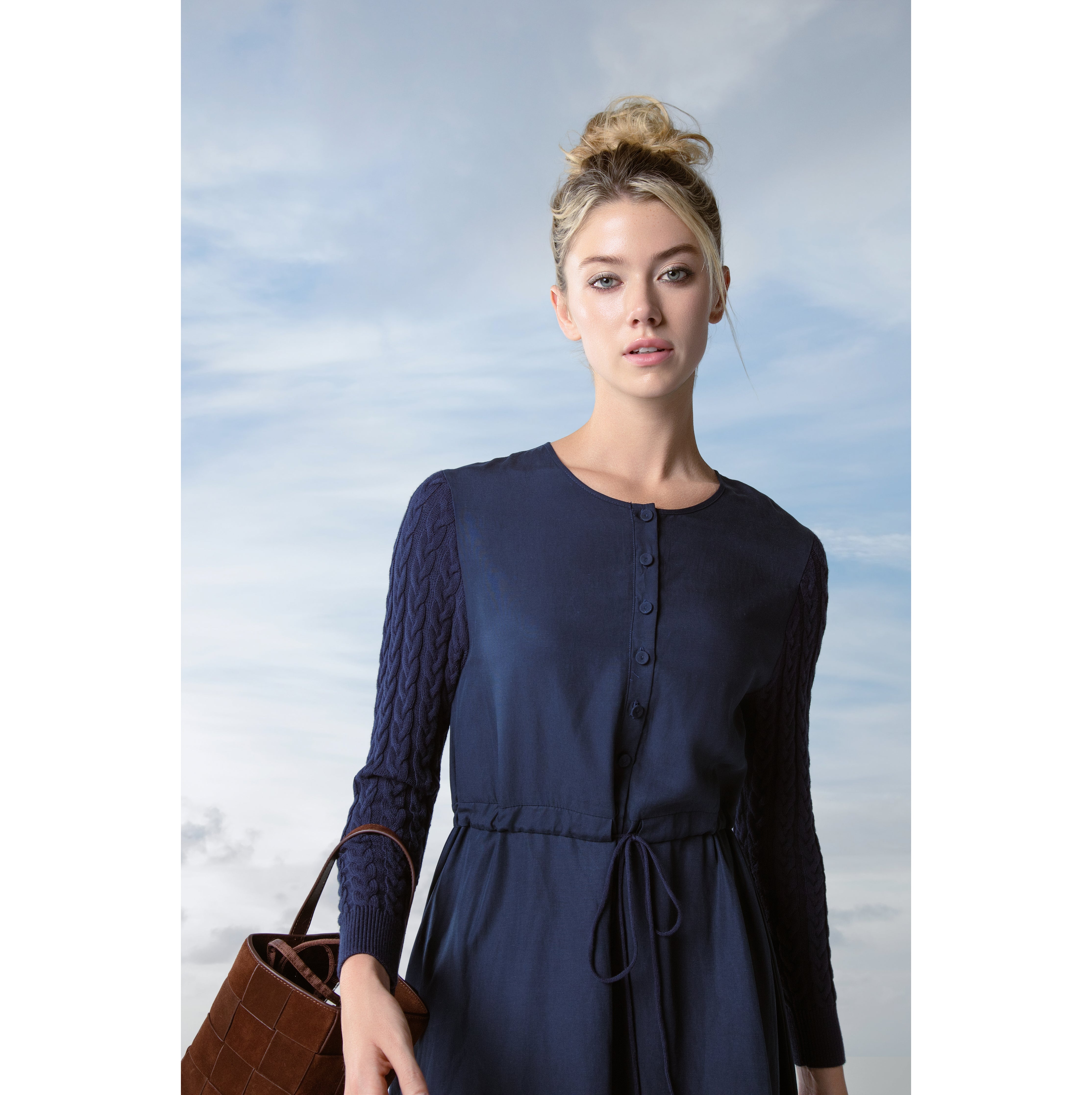 NAVY CARA DRESS