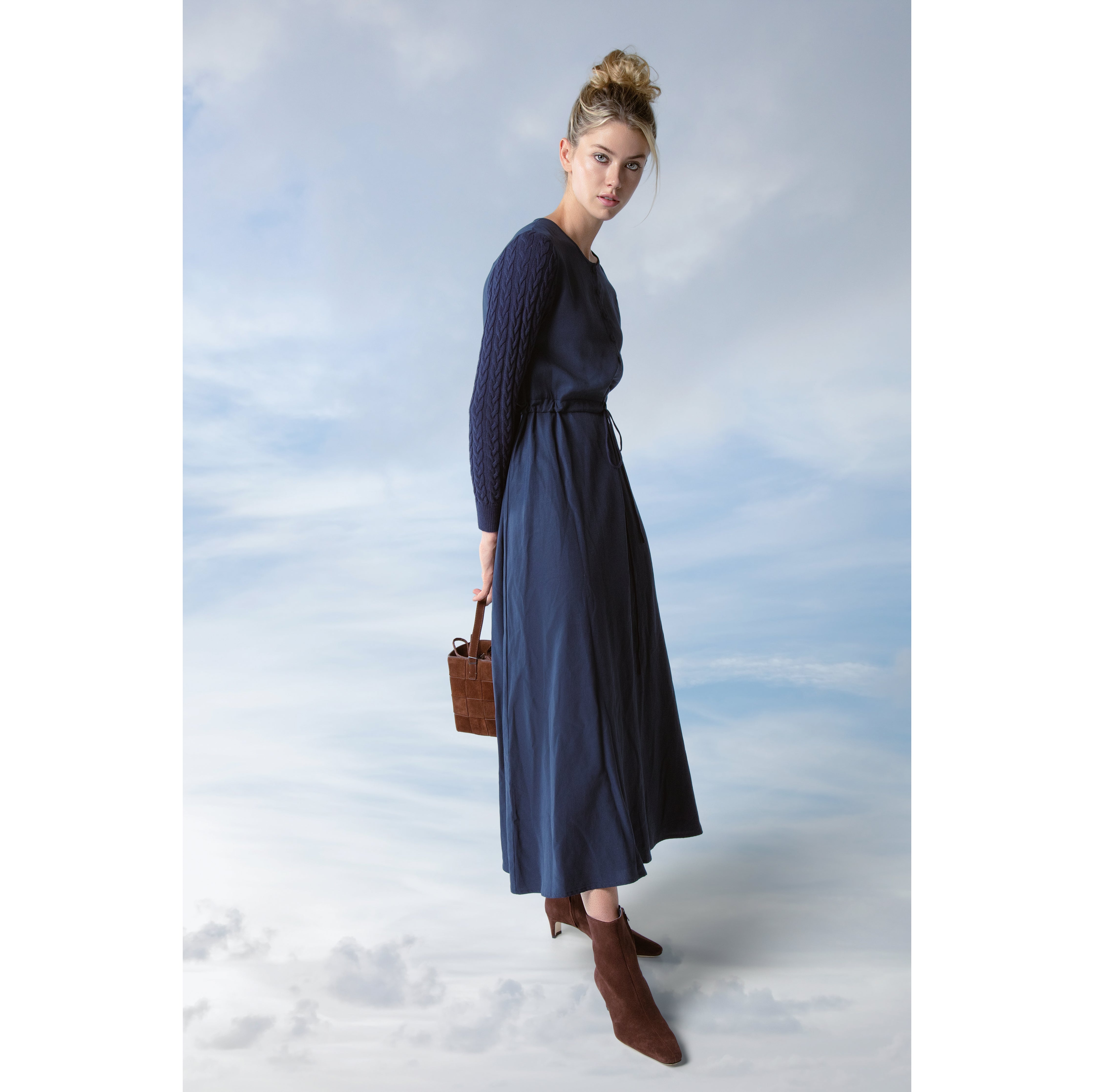 NAVY CARA DRESS