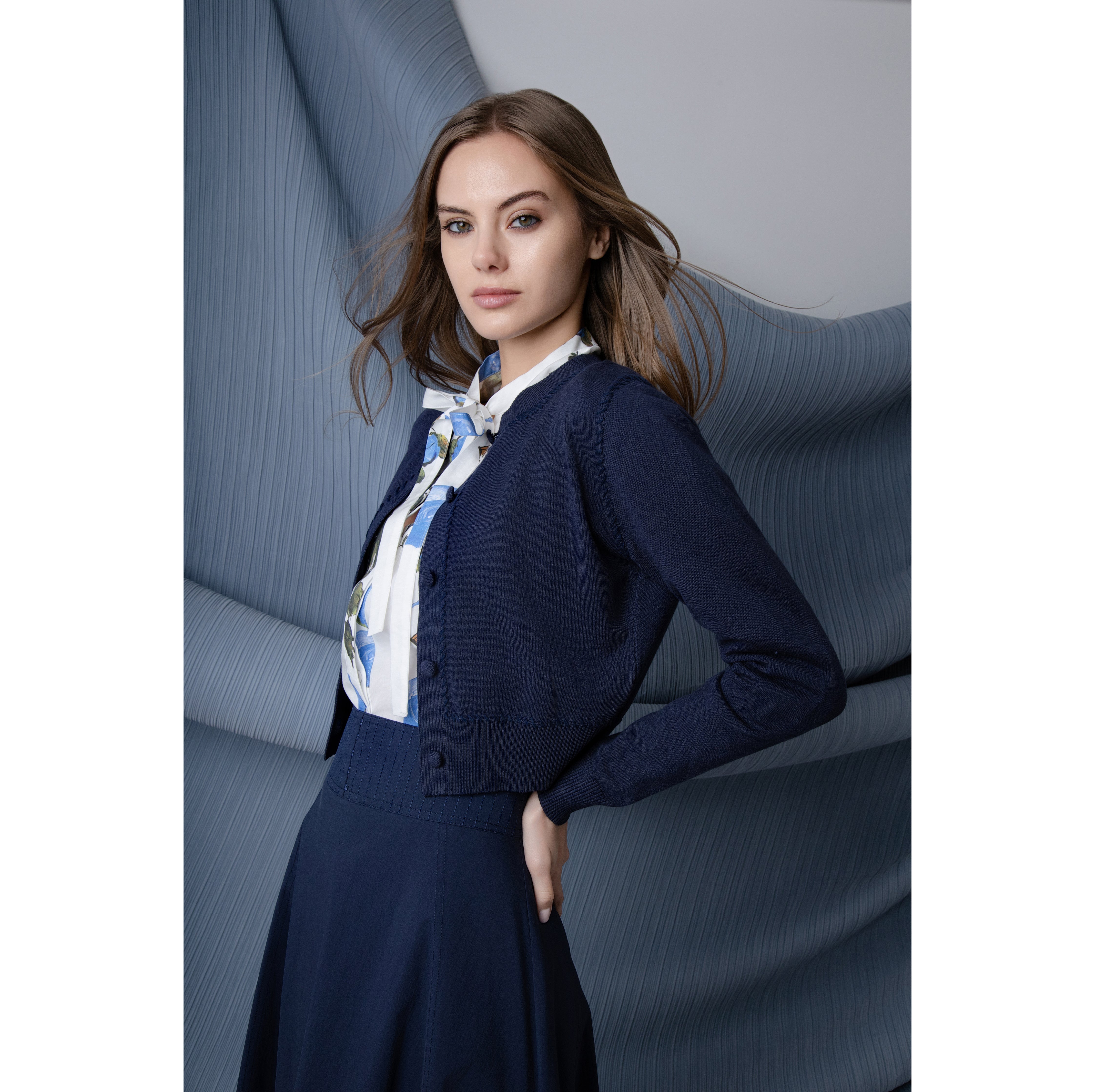 NAVY CANDENZZA CARDIGAN