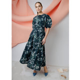 BLUE FLORAL CARMEM DRESS