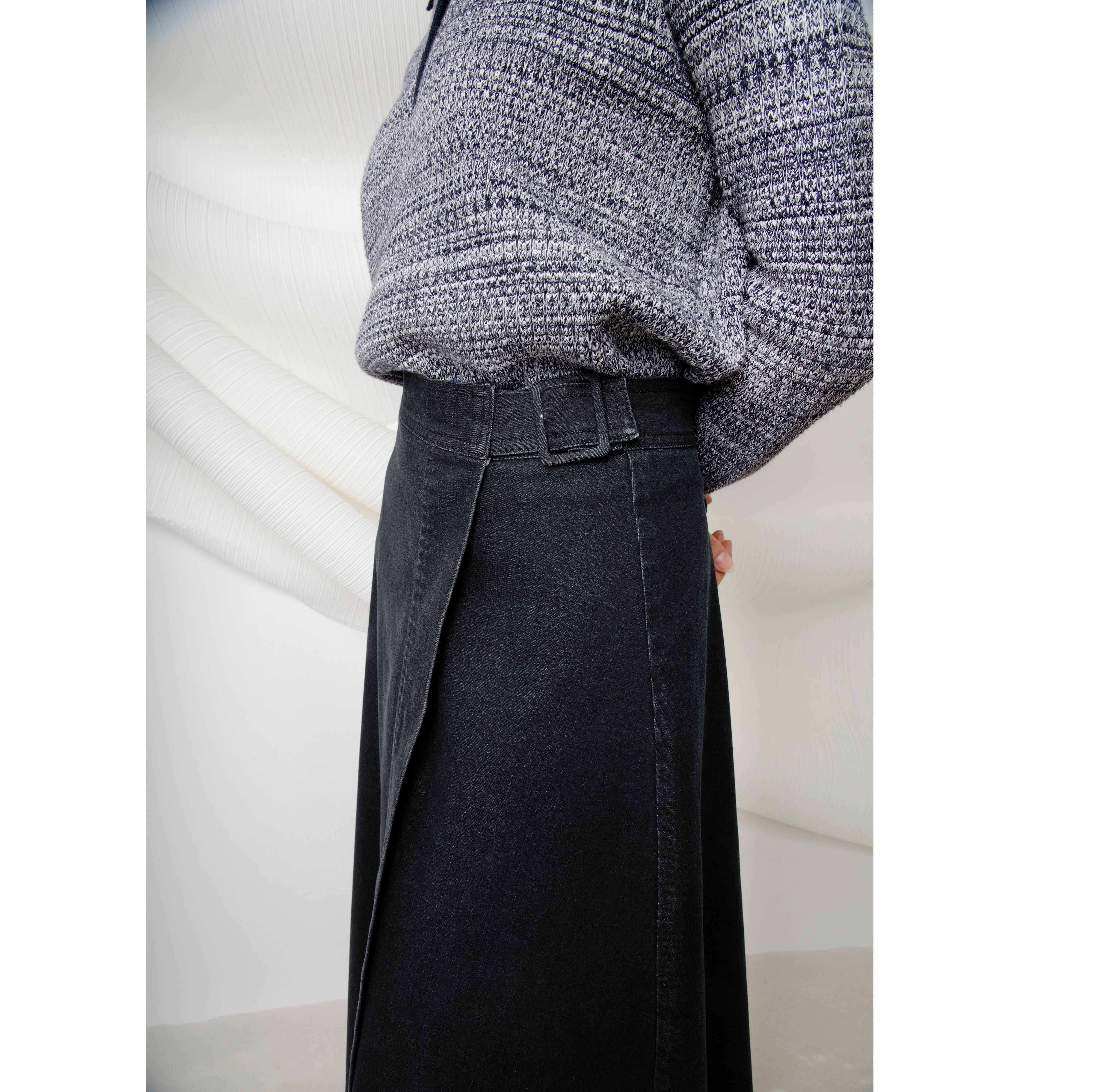 スカート SOOR PLOOM  Molly Skirt Black Denim BLACK DENIM AMARA SKIRT – MUN Fashion