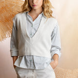 WHITE DEEP V VEST