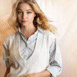 WHITE DEEP V VEST