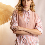 TINTED APRICOT DEEP V VEST