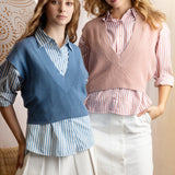 TINTED APRICOT DEEP V VEST