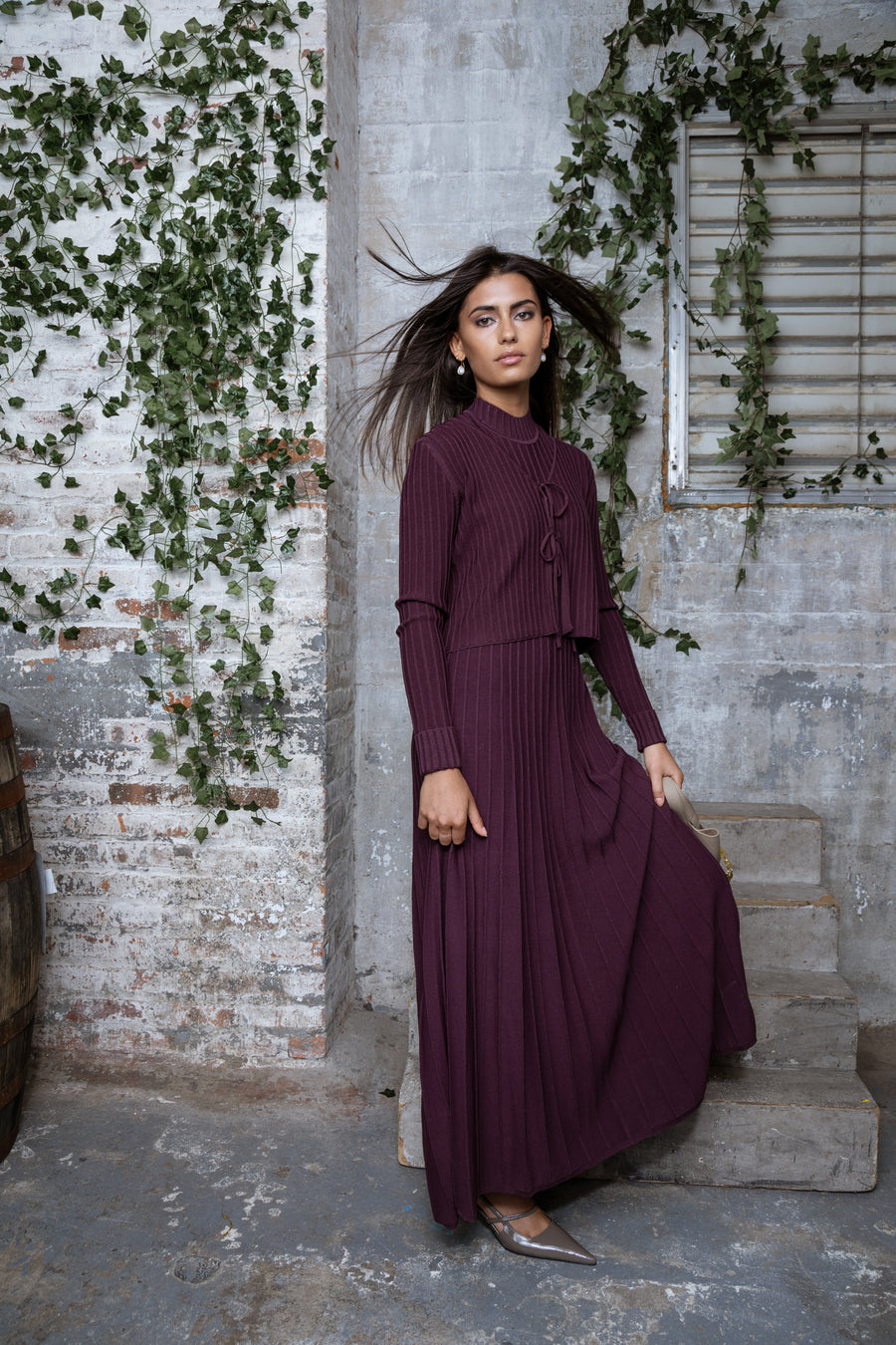 WINE ELARA TURTLENECK JUMPER