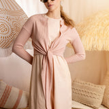 TINTED APRICOT WAFFLE KNOT TOP