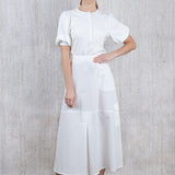 WHITE BELTED CARGO SKIRT