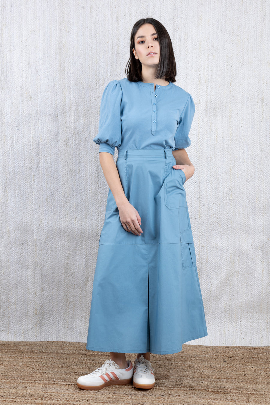 ICE MELT BELTED CARGO SKIRT