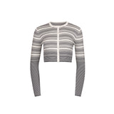 IVORY/NAVY STRIPED KADE CARDIGAN