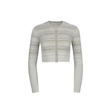 GREEN STRIPED KADE CARDIGAN