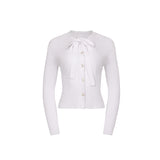 WHITE BOW SWEATER