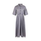 NAVY STRIPED ENZO DRESS