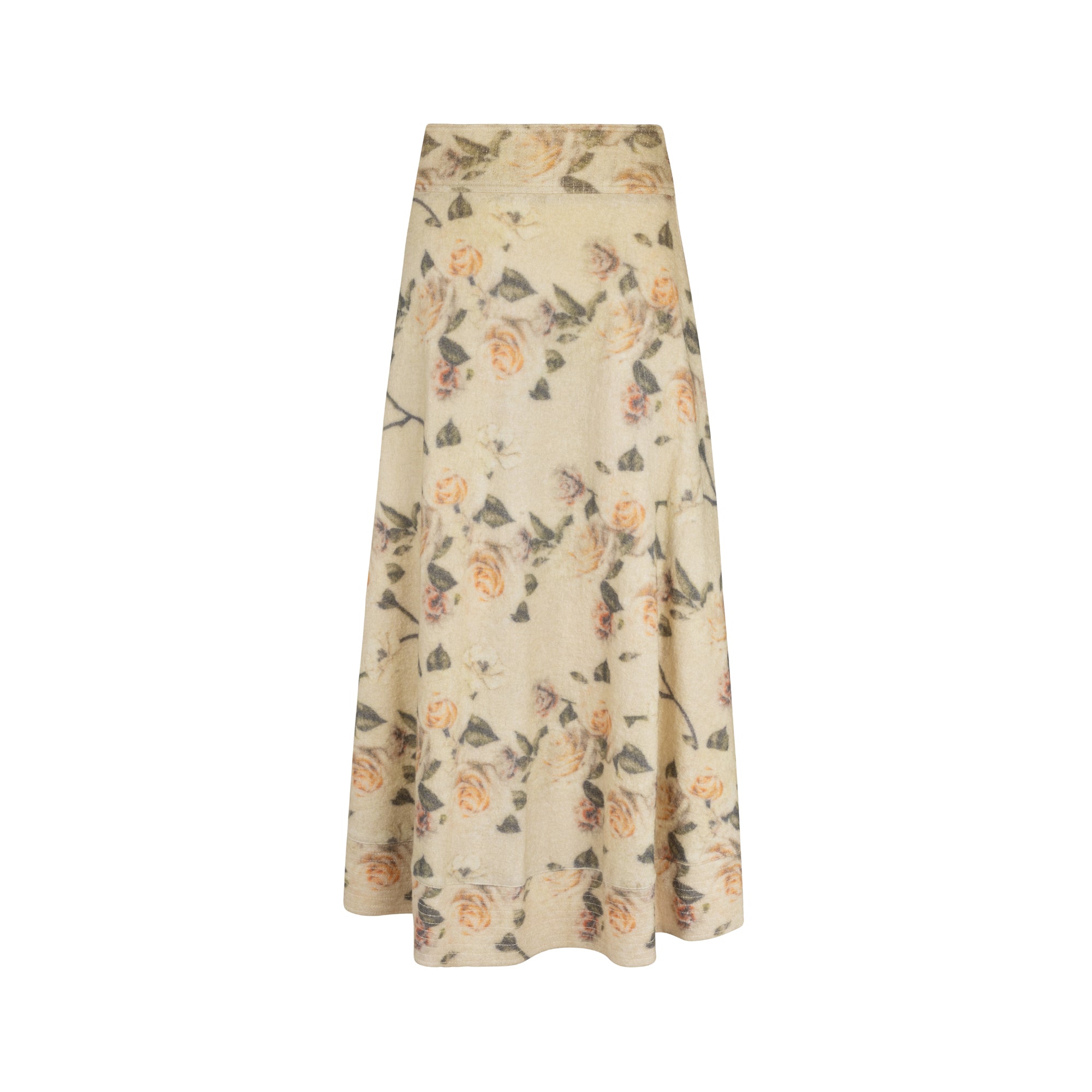 CREAM FLORAL LUNA SKIRT