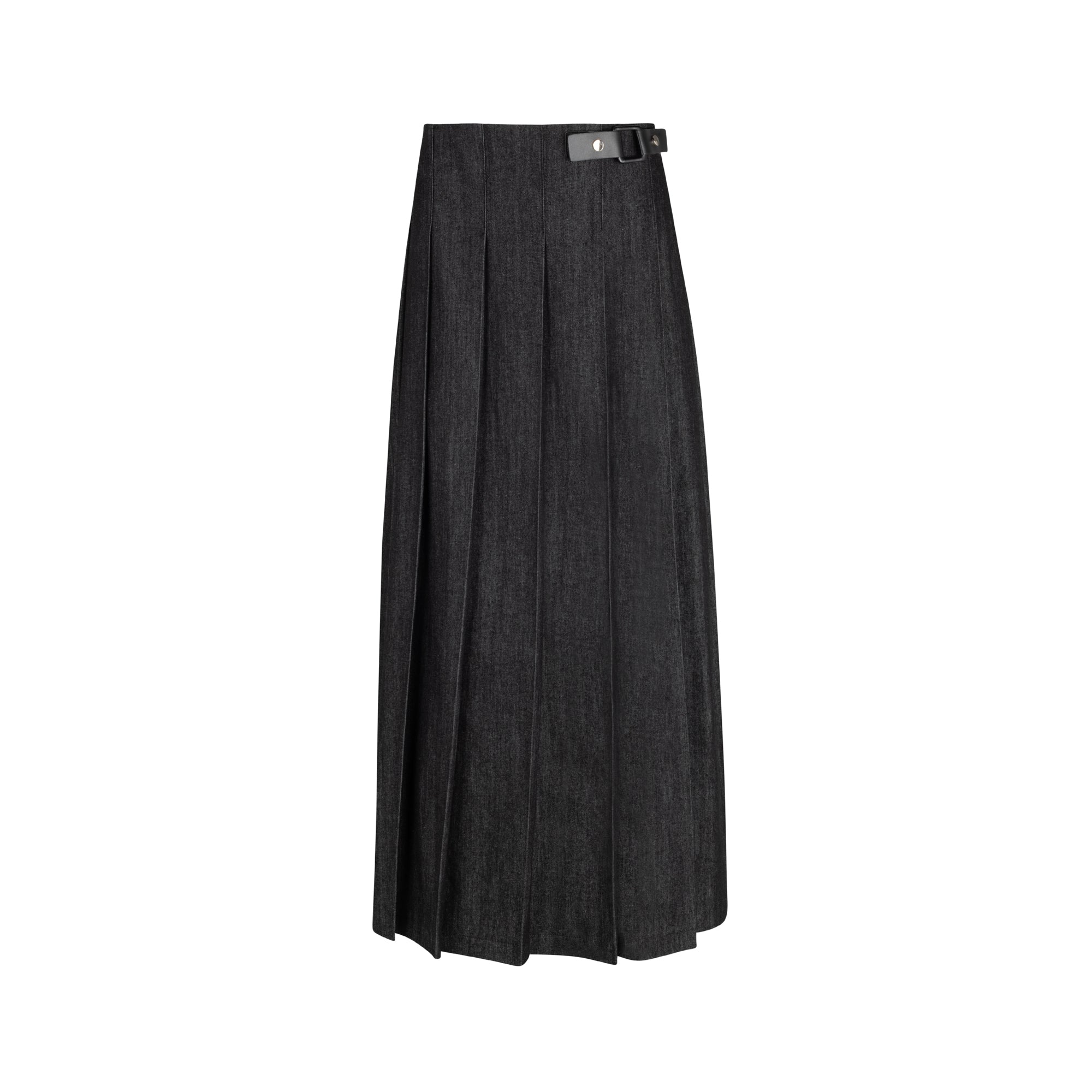 BLACK DENIM POLARIS SKIRT