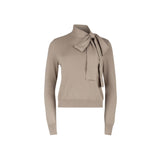 TAUPE BOW SWEATER