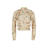 CREAM FLORAL LUNA SWEATER