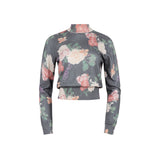GRAY FLORAL LUNA SWEATER