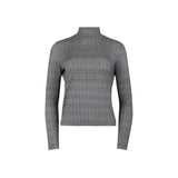 GRAY PLAID ESSENT TURTLENECK