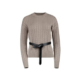 TAUPE WEAVE SWEATER