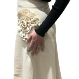 CREAM ROSETTA SKIRT